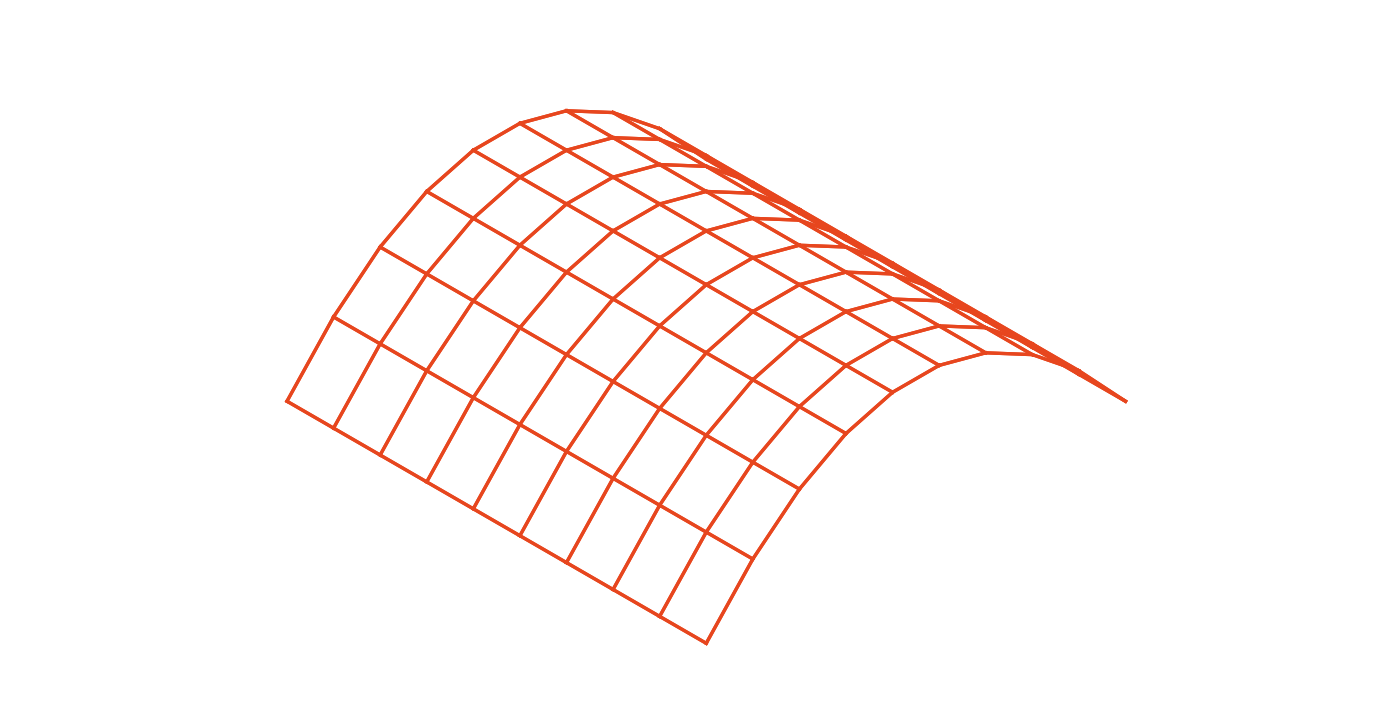Grid in axonometric view