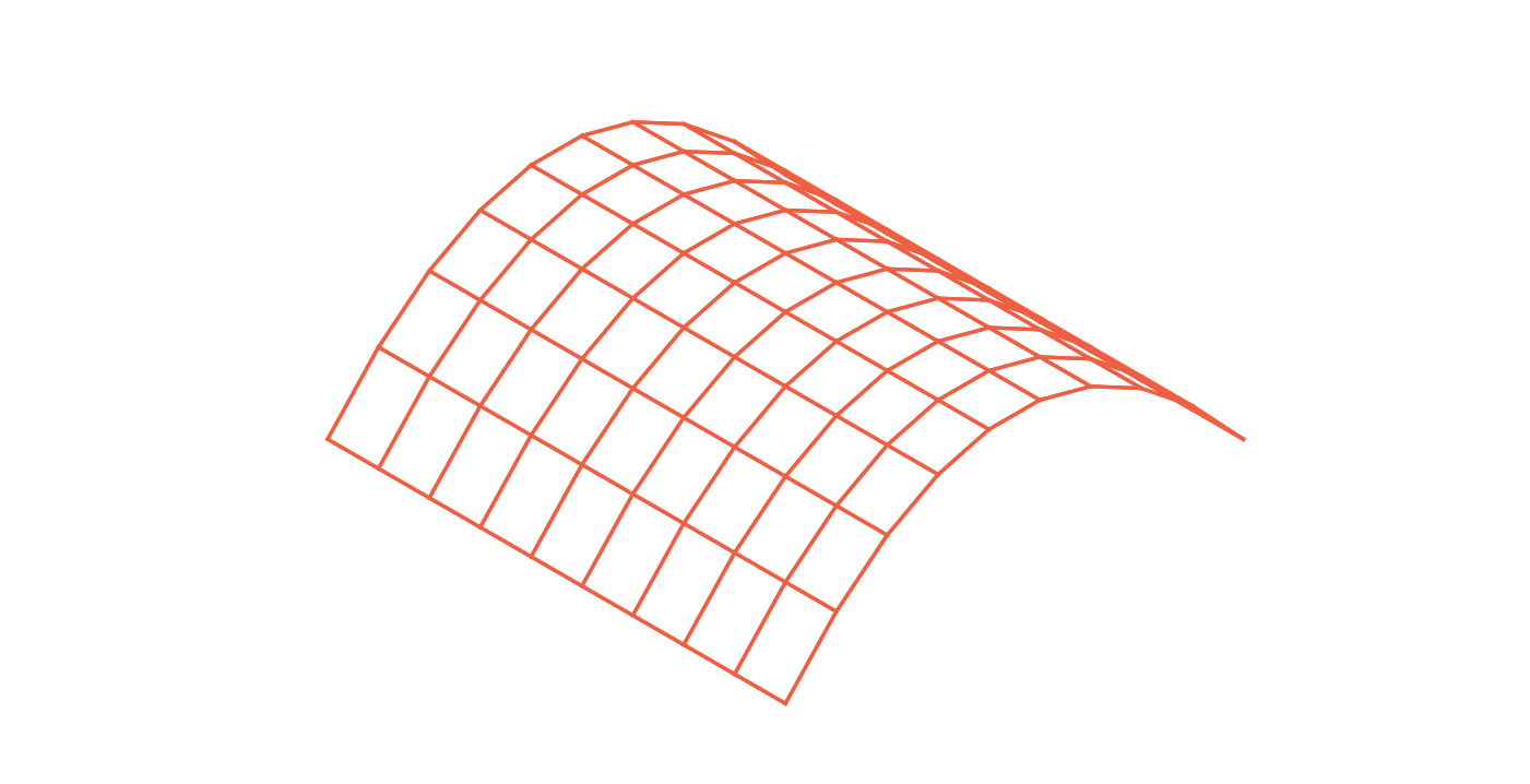 Grid in axonometric view